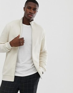 Бежевая трикотажная спортивная куртка ASOS DESIGN - Бежевый