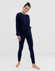 Леггинсы в рубчик ASOS DESIGN mix & match - Темно-синий