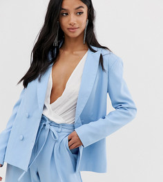 Голубой строгий блейзер Missguided Petite - Синий