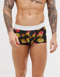 Короткие боксеры-брифы с принтом фастфуда ASOS DESIGN - Мульти