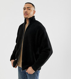 Черная oversize-куртка из искусственного меха ASOS DESIGN Tall - Черный