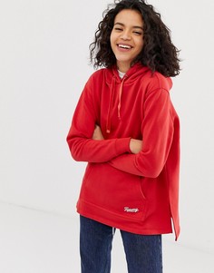 Худи с логотипом и боковым разрезом Tommy Jeans - Красный