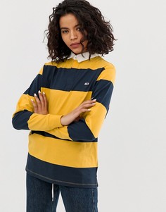 Рубашка регби в полоску с логотипом Tommy Jeans classic - Желтый