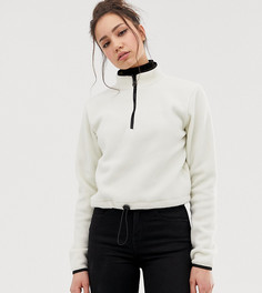 Флисовый топ с молнией ASOS DESIGN Tall - Кремовый