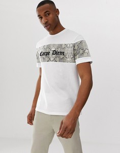 Белая футболка с вышивкой River Island - Белый