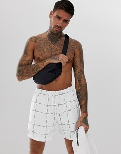 Белые шорты для плавания с логотипом Calvin Klein - Белый