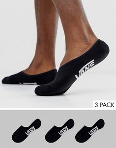 Набор из 3 пар черных спортивных носков Vans Classic - Черный