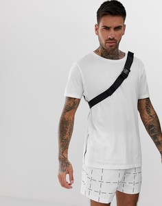 Белая пляжная футболка с фирменной лентой Calvin Klein - Белый