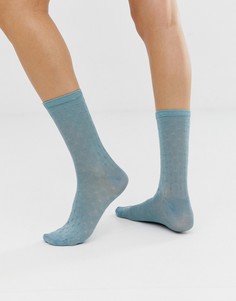 Жаккардовые носки в горошек Vero Moda - Синий