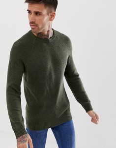 Темно-зеленый вязаный джемпер Bershka - Зеленый