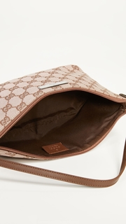 What Goes Around Comes Around Gucci Brown Canvas Pouch