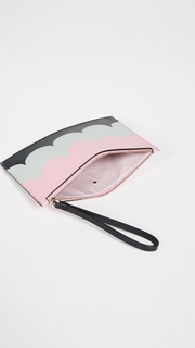 Kate Spade New York Intarsia Scallop Pouch Wristlet