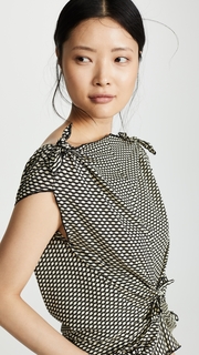 Rosetta Getty Knotted Split Top