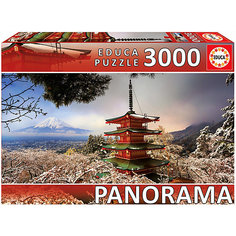 Пазл Educa панорама "Гора Фудзи и пагода Чурейто", 3000 деталей
