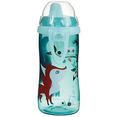 Поильник Kiddy Cup 300 мл., Лисичка, с 12 мес., NUK, голубой