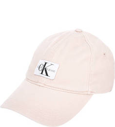 Розовая хлопковая бейсболка Calvin Klein Jeans