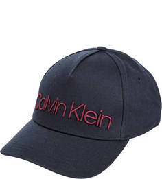 Хлопковая бейсболка с вышивкой Calvin Klein Jeans