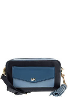 Маленькая кожаная сумка с двумя отделами Crossbodies Michael Michael Kors