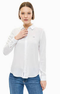 Белая рубашка с длинными рукавами Lacoste