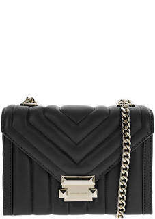 Маленькая кожаная сумка с откидным клапаном Whitney Michael Michael Kors