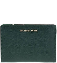 Кожаный кошелек зеленого цвета Money Pieces Michael Michael Kors