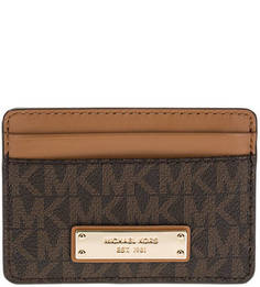 Визитница с монограммой бренда Money Pieces Michael Michael Kors