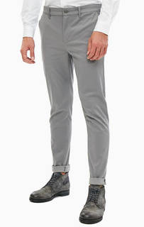 Серые хлопковые брюки чиносы Calvin Klein Jeans