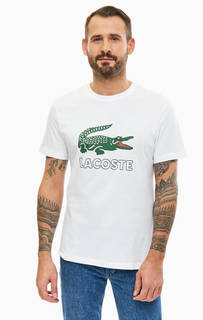 Хлопковая футболка с логотипом бренда Lacoste