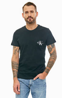 Хлопковая футболка с карманом Calvin Klein Jeans