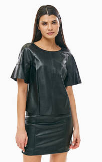 Блуза черного цвета с короткими рукавами Armani Exchange