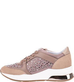 Кроссовки на танкетке с замшевыми вставками Liu Jo