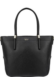 Черная сумка с одним отделом и длинными ручками Tosca BLU