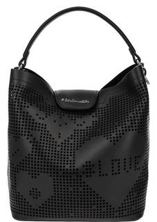 Черная полупрозрачная сумка с одним отделом Tosca BLU