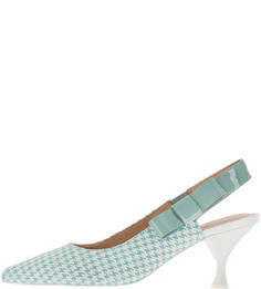 Кожаные босоножки с острым носом на каблуке Geox