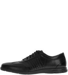 Черные кожаные ботинки на плоской подошве Clarks