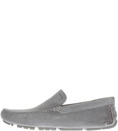 Замшевые мокасины серого цвета Geox
