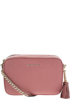 Маленькая кожаная сумка с одним отделом на молнии Ginny Michael Michael Kors