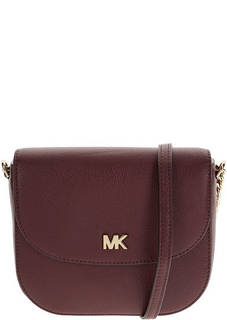 Маленькая кожаная сумка с откидным клапаном Mott Michael Michael Kors