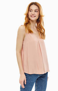 Топ из вискозы бежевого цвета Vero Moda