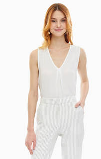 Топ из вискозы белого цвета Vero Moda