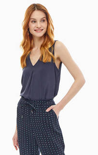 Топ из вискозы темно-синего цвета Vero Moda