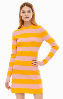 Трикотажное платье в широкую полоску Calvin Klein