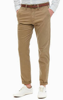 Хлопковые брюки чиносы бежевого цвета Jack & Jones