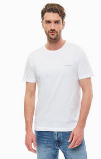 Белая хлопковая футболка Calvin Klein