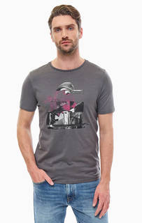 Хлопковая футболка с оригинальным принтом Jack & Jones