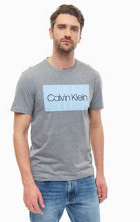 Хлопковая футболка с бархатной нашивкой Calvin Klein