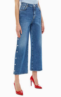 Джинсы широкого кроя с кнопками по бокам Ilary Flare Pinko