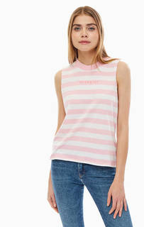 Хлопковый топ в полоску с принтом Wrangler