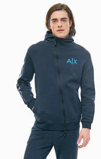Толстовка из хлопка на двухзамковой молнии Armani Exchange