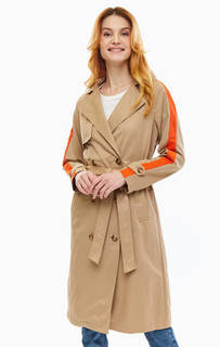 Бежевый тренчкот с контрастными вставками Only
